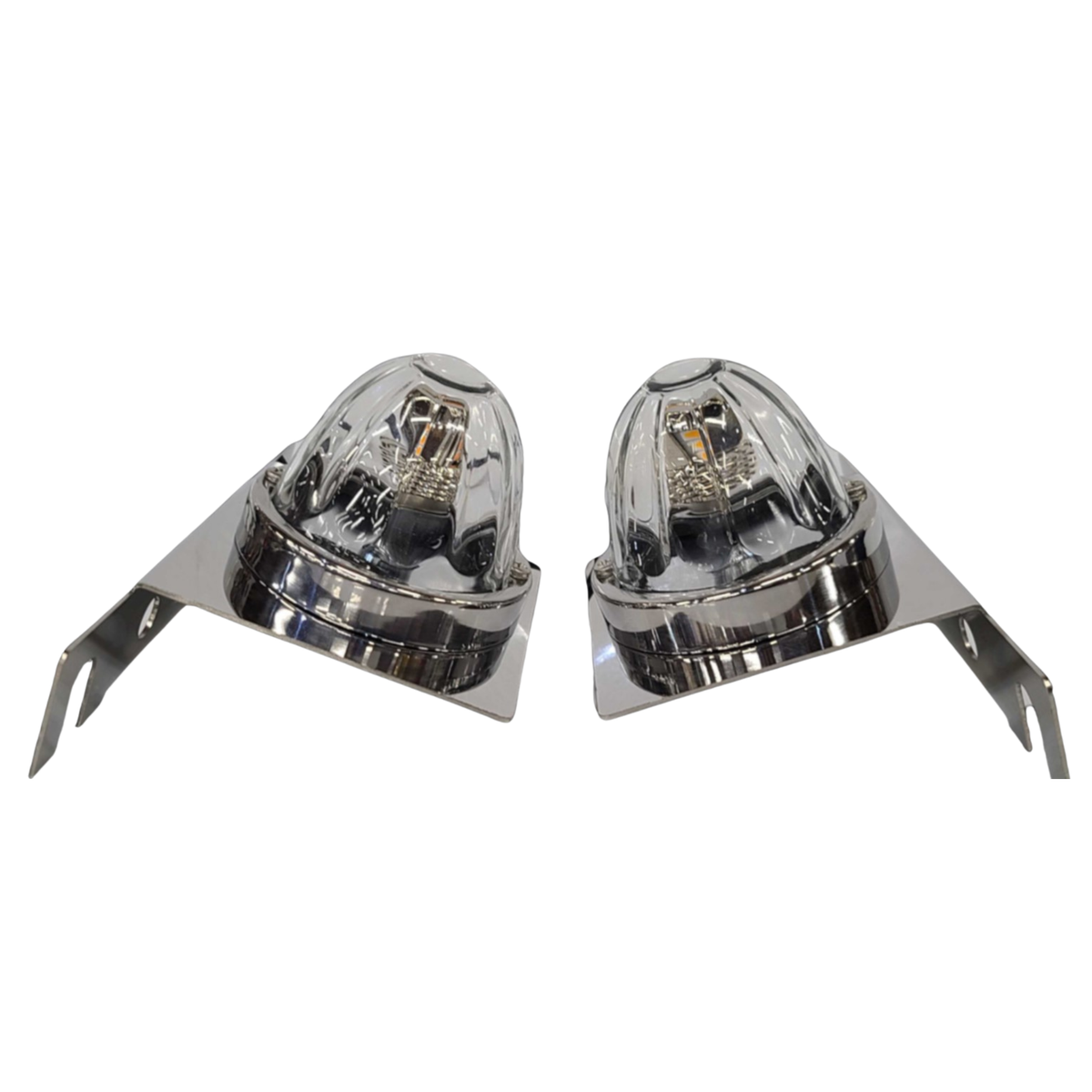 Kenworth 15 Inch Rear Air Cleaner Brackets with One Watermelon Hole | JML Kustoms