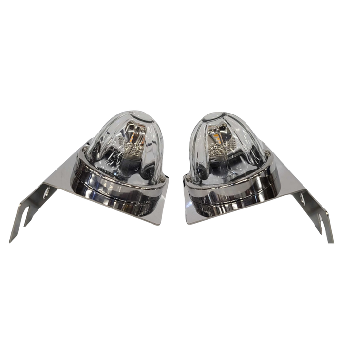 Kenworth 15 Inch Rear Air Cleaner Brackets with One Watermelon Hole | JML Kustoms