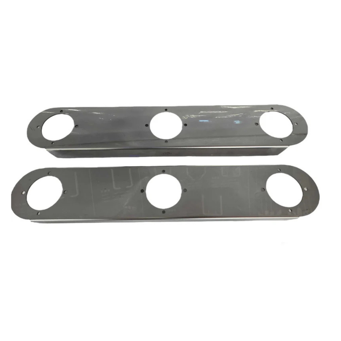 Kenworth Front Radius Style Air Cleaner Brackets with 3 Watermelon Cutouts | JML Kustoms