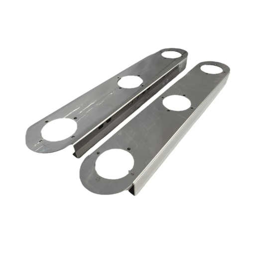 Kenworth Front Radius Style Air Cleaner Brackets with 3 Watermelon Cutouts | JML Kustoms