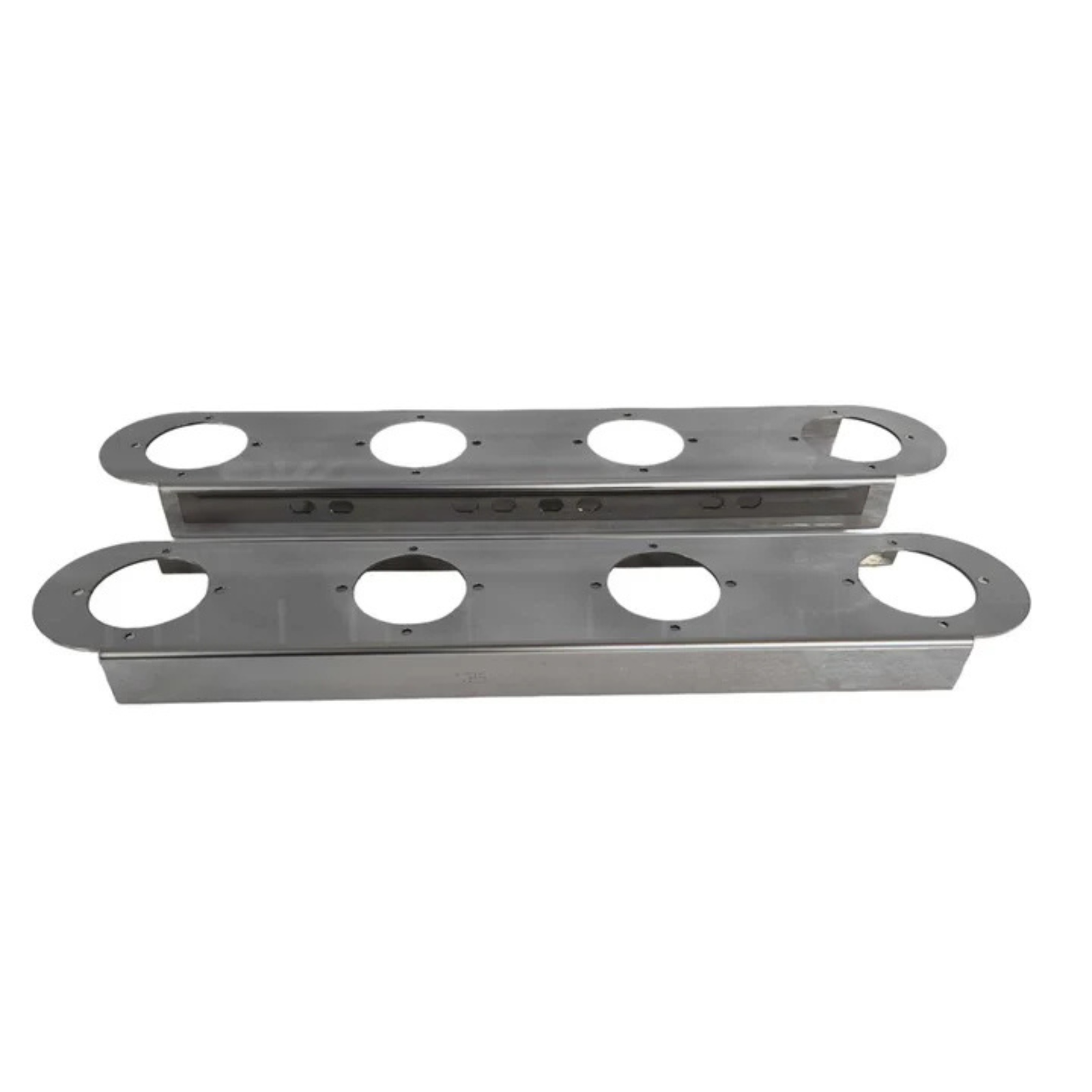 Kenworth Front Radius Style Air Cleaner Brackets with 4 Watermelon Cutouts | JML Kustoms