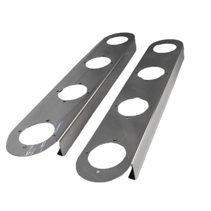 Kenworth Front Radius Style Air Cleaner Brackets with 4 Watermelon Cutouts | JML Kustoms