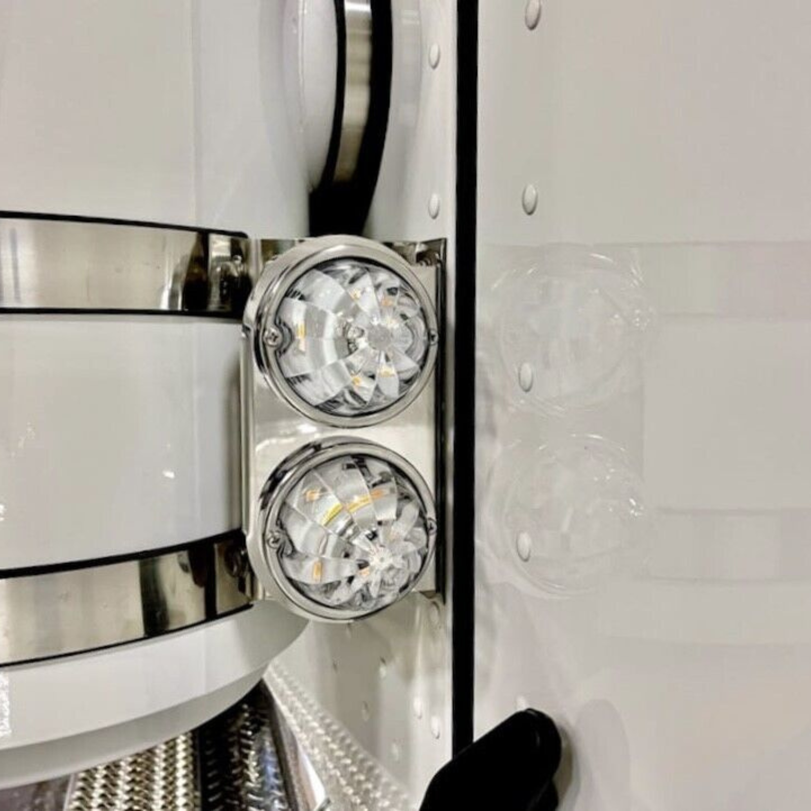 Peterbilt 15 Inch Front Air Cleaner Brackets with 2 Watermelon Holes | JML Kustoms