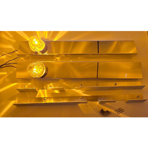 Peterbilt 589 Rear Strap Mount Square Air Cleaner Bracket with Watermelon Cutout | JML Kustoms