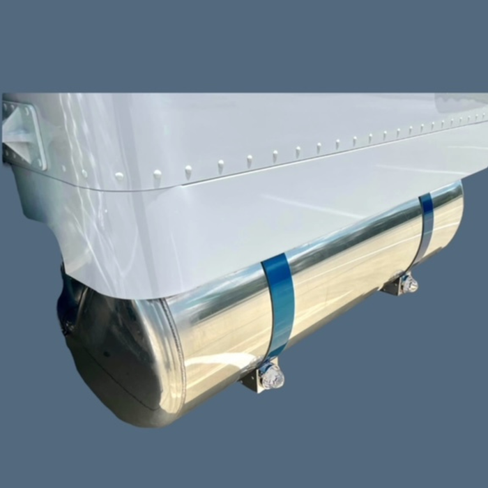 Peterbilt OEM Fuel Tank Brackets with One Watermelon Cutout | JML Kustoms