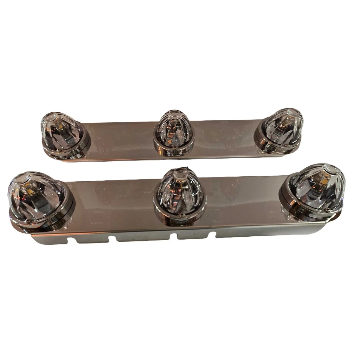 Peterbilt Front Radius Style Air Cleaner Brackets with 3 Watermelon Cutouts | JML Kustoms