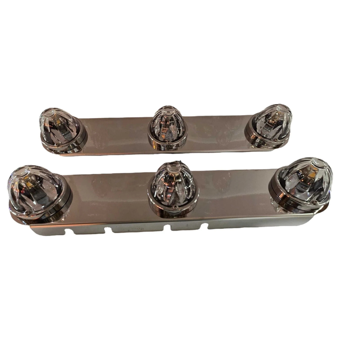 Peterbilt Front Radius Style Air Cleaner Brackets with 3 Watermelon Cutouts | JML Kustoms