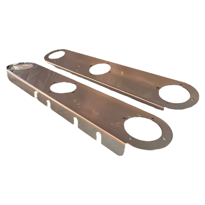 Peterbilt Front Radius Style Air Cleaner Brackets with 3 Watermelon Cutouts | JML Kustoms