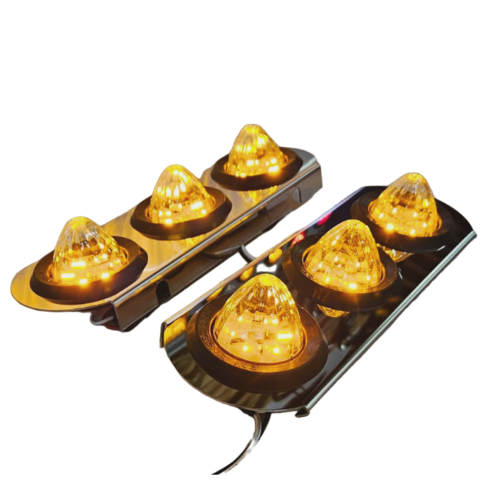 Rear Peterbilt 15 Inch Air Cleaner Brackets with Three Two Inch Holes | JML Kustoms