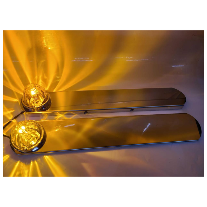 Rear Peterbilt 15 Inch Air Cleaner Brackets with Watermelon Cutout | JML Kustoms