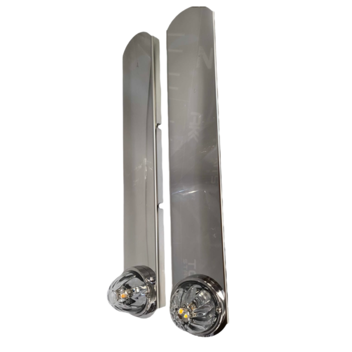 Rear Peterbilt 15 Inch Air Cleaner Brackets with Watermelon Cutout | JML Kustoms