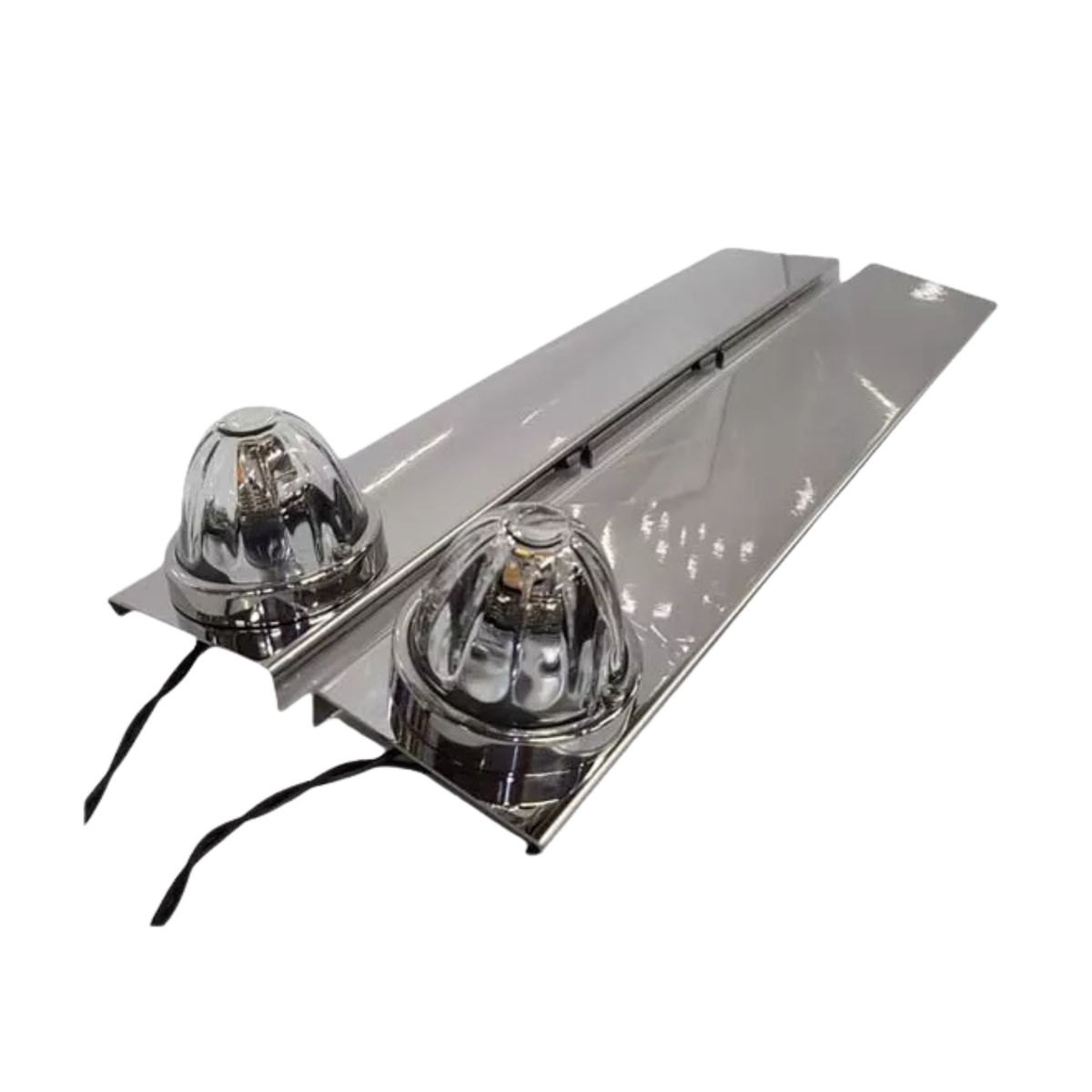 Rear Square Peterbilt 15 Inch Air Cleaner Bracket with Watermelon Cut-Out | JML Kustoms