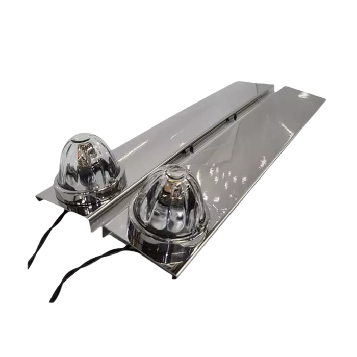 Rear Square Peterbilt 15 Inch Air Cleaner Bracket with Watermelon Cut-Out | JML Kustoms