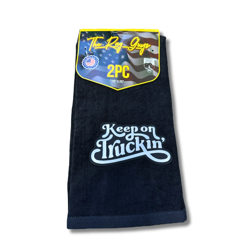 Keep On Truckin Door Handle Rags 2 Pack | Black | GS