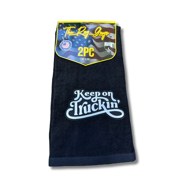 Keep On Truckin Door Handle Rags 2 Pack | Black | GS