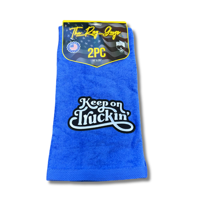 Keep On Truckin Door Handle Rags 2 Pack | Blue | GS