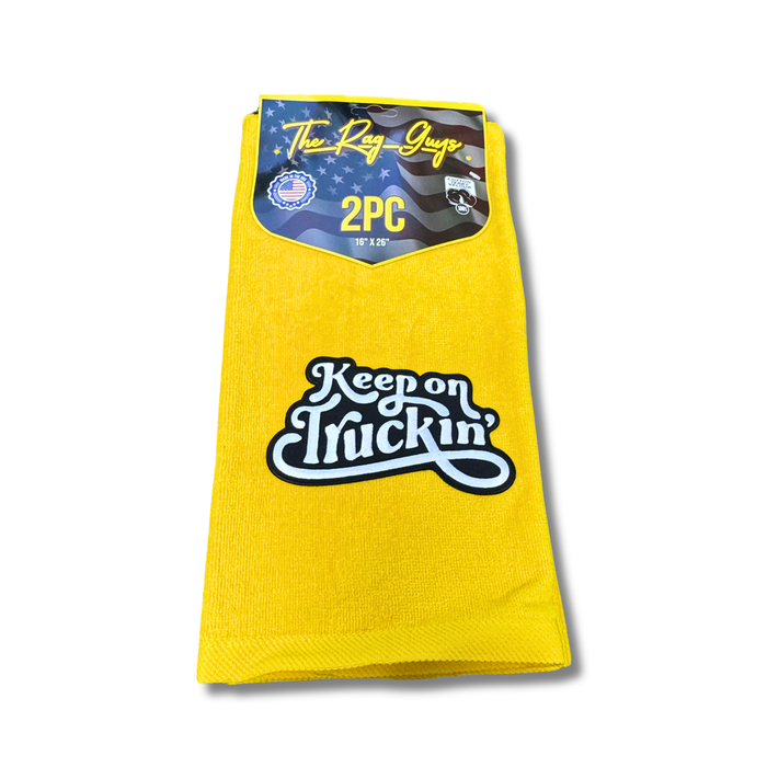 Keep On Truckin Door Handle Rags 2 Pack | Gold | GS