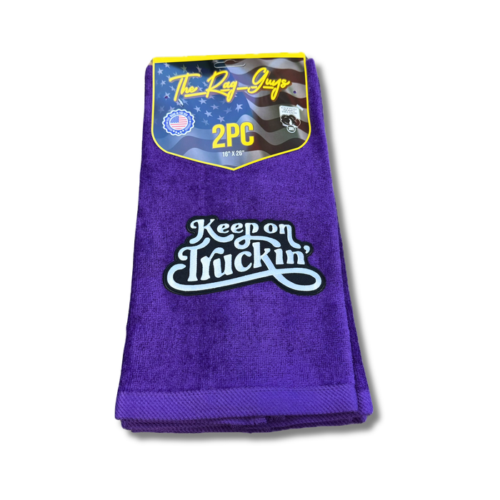 Keep On Truckin Door Handle Rags 2 Pack | Purple | GS