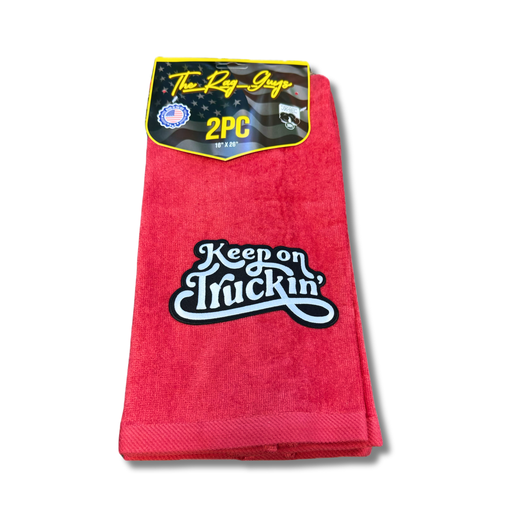 Keep On Truckin Door Handle Rags 2 Pack | Red | GS