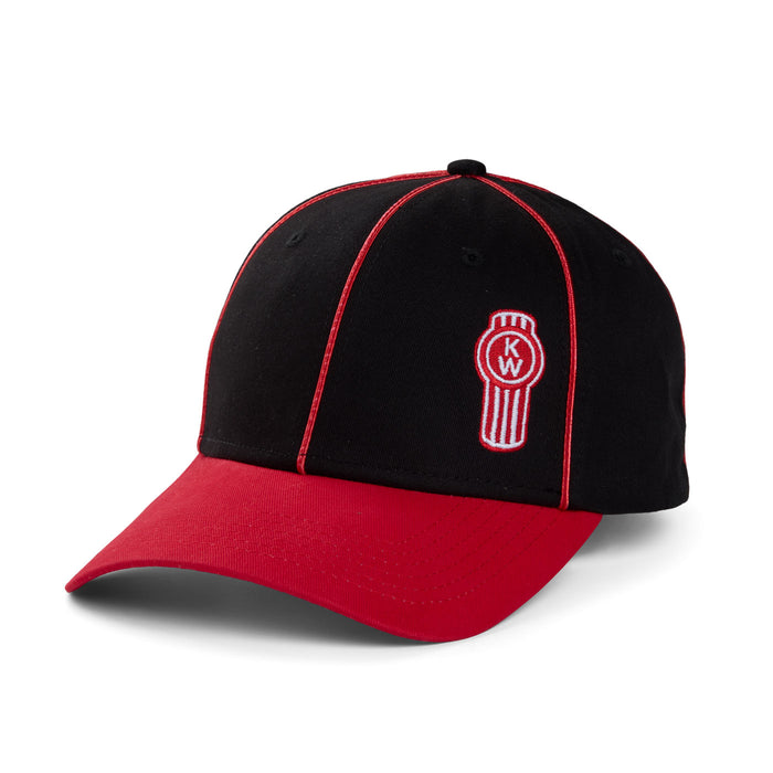 Kenworth Snap Back Hat Black Red Stripe