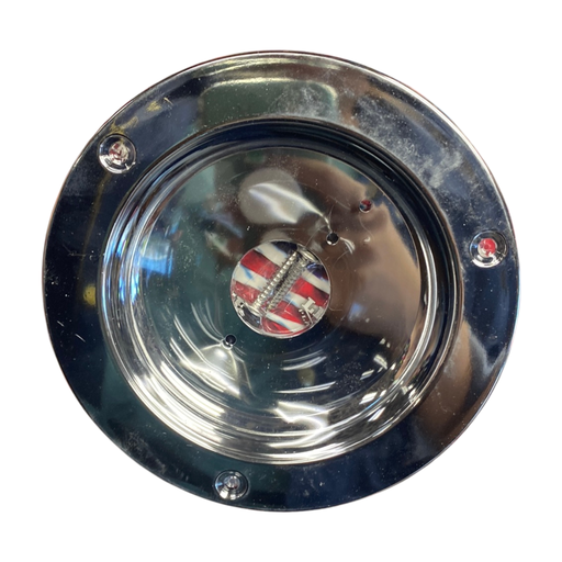 4 Inch Watermelon Light Housing Dish Style Chrome Plastic Adapter | Lifetime Nut Covers