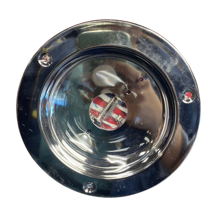 4 Inch Watermelon Light Housing Dish Style Chrome Plastic Adapter | Lifetime Nut Covers