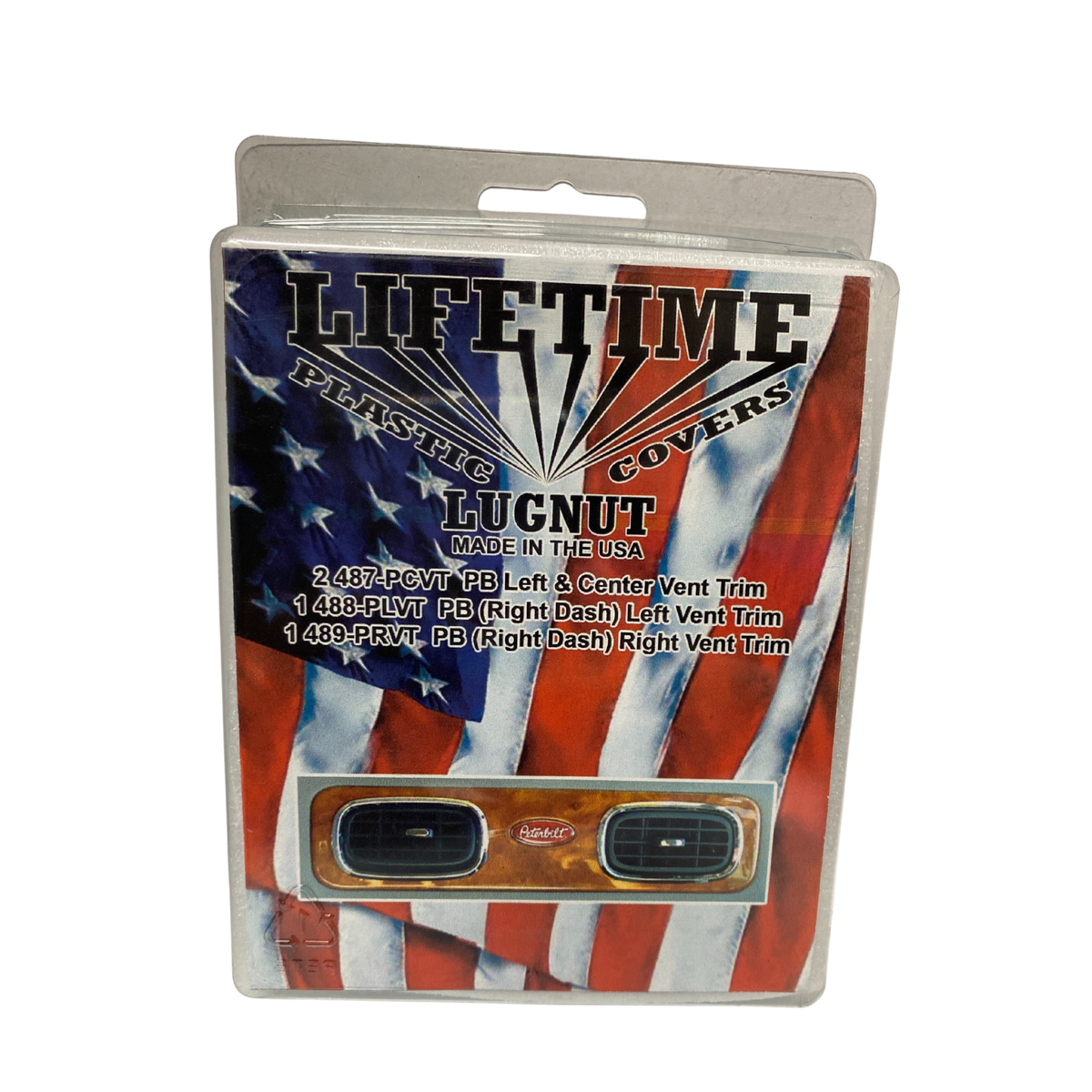 Peterbilt Vent Trim Kit Chrome Finish for 2006 and Newer Trucks | Lifetime Nut Covers