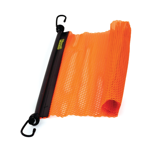 18 Inch EZ Hook Warning Flag Orange with Vinyl Welt and Bungee | National Truck Parts