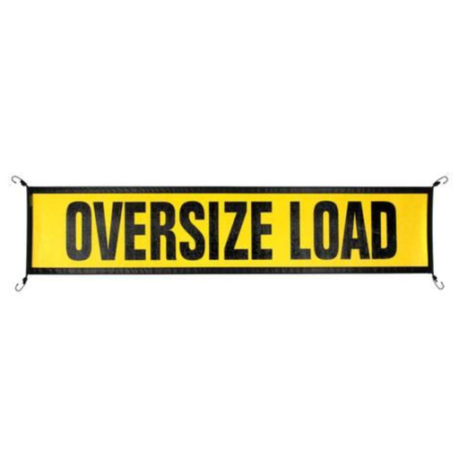18 x 84 Inch EZ Hook Oversized Load Sign | Vinyl Mesh with Built In Bungee | National Truck Parts
