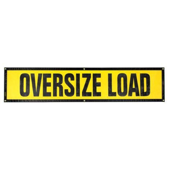 18 x 84 Inch Oversized Load Sign | Vinyl Mesh with Brass Grommets | National Truck Parts