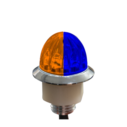 3/4 Inch Dual Color LED Watermelon Light 3-Wire | Amber and Blue | National Truck Parts