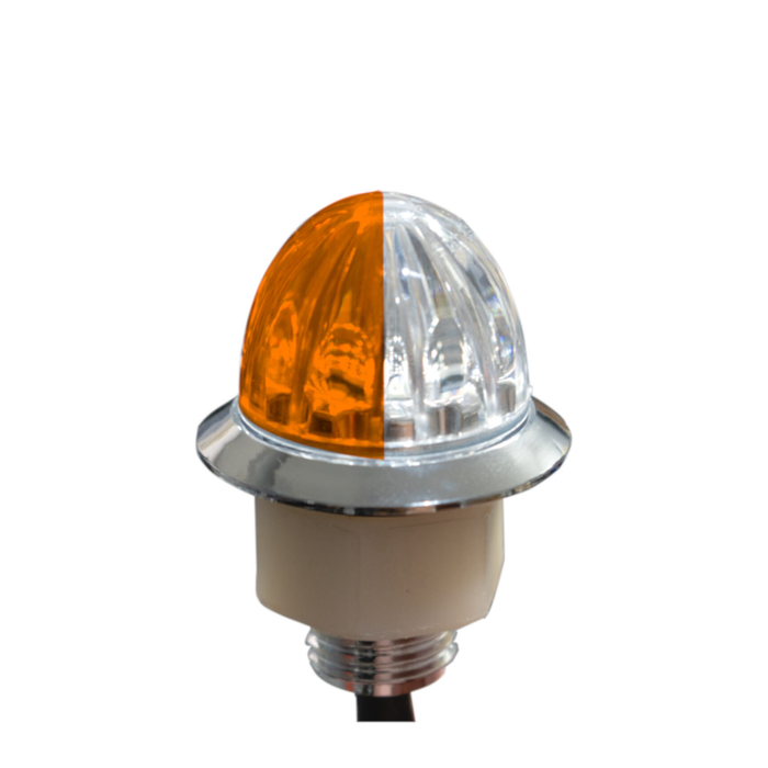 3/4 Inch Dual Color LED Watermelon Light 3-Wire | Amber and White | National Truck Parts