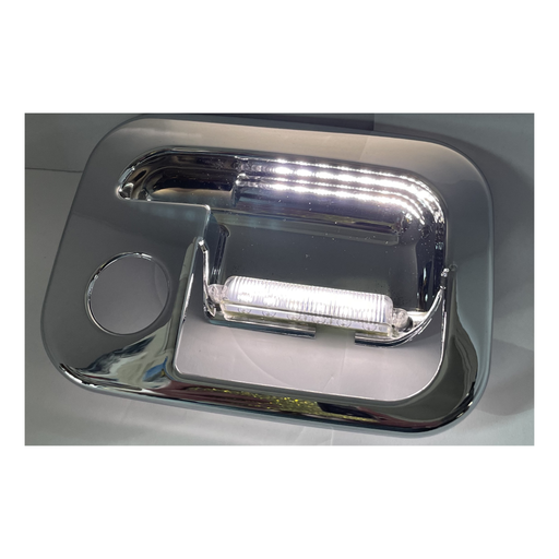 Chrome Plastic Exterior Door Handle Cover with LED Lights | Clear | Driver Side | National Truck Parts