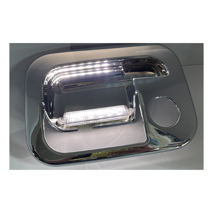 Chrome Plastic Exterior Door Handle Cover with LED Lights | Clear | Passenger Side | National Truck Parts