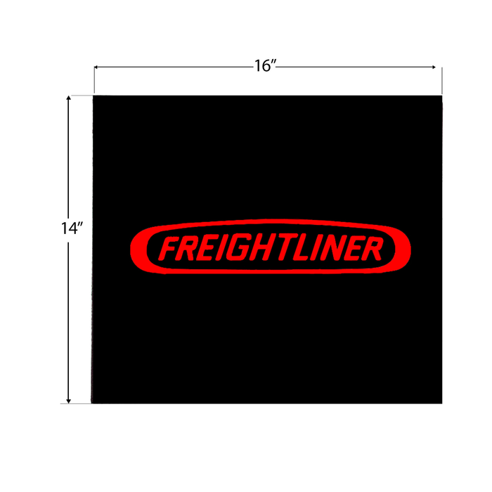 Freightliner Mud Flap 16 x 14 Matte Red | National Truck Parts