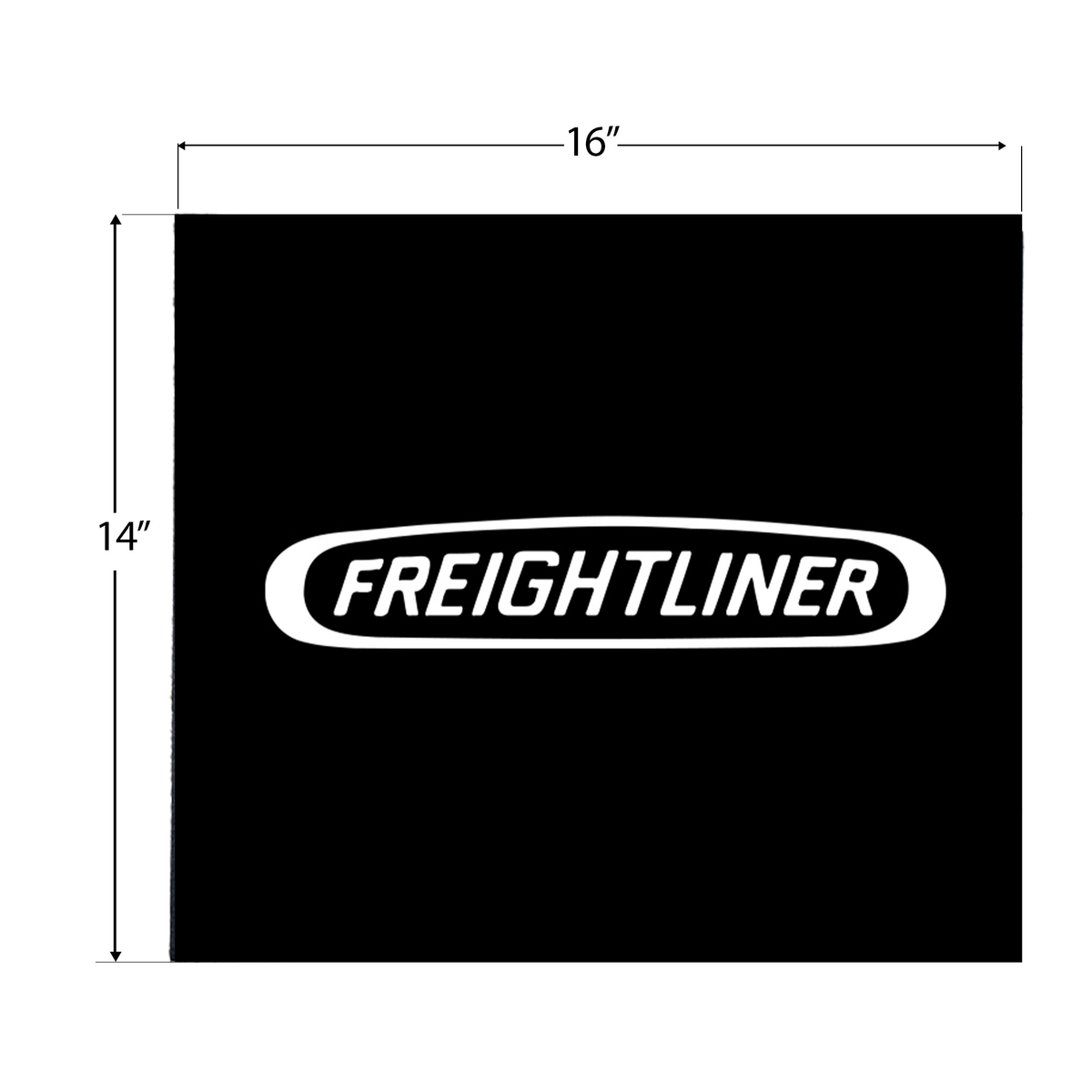 Freightliner Mud Flap 16 x 14 White | National Truck Parts
