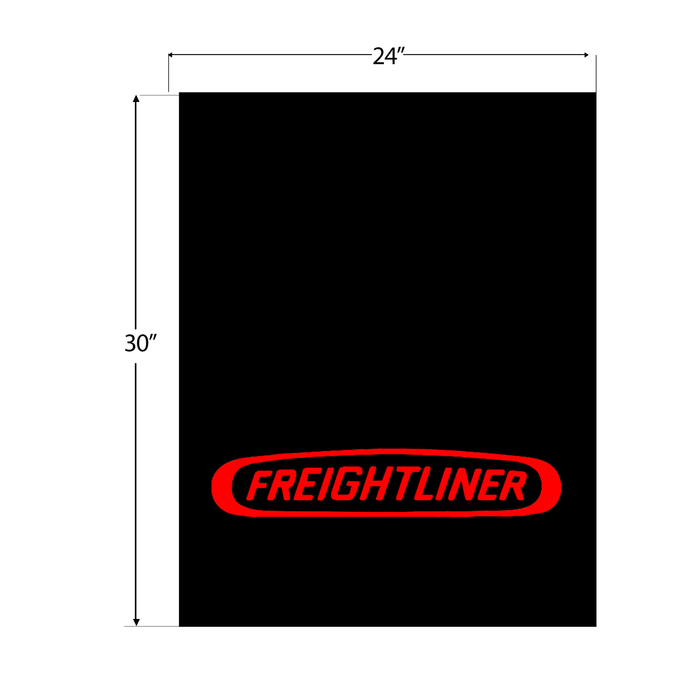 Freightliner Mud Flap 24 x 30 Matte Red | National Truck Parts
