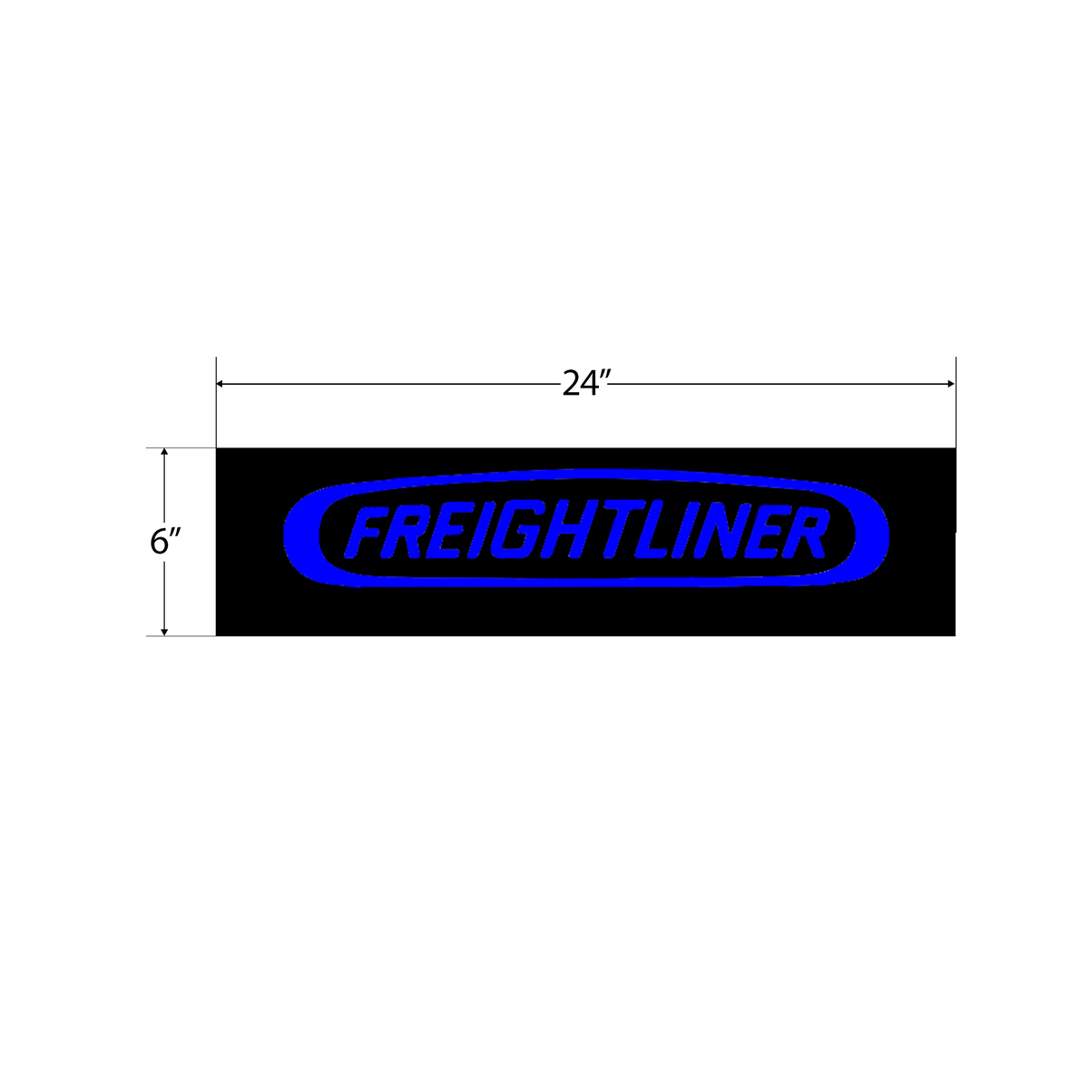 Freightliner Mud Flap 24 x 6 Matte Blue | National Truck Parts