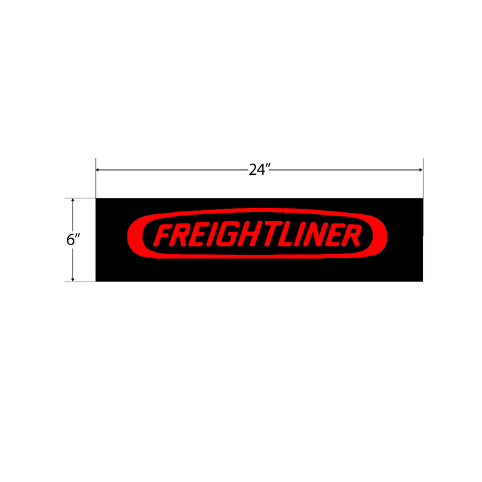Freightliner Mud Flap 24 x 6 Matte Red | National Truck Parts
