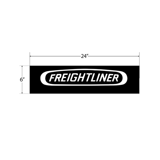 Freightliner Mud Flap 24 x 6 White | National Truck Parts
