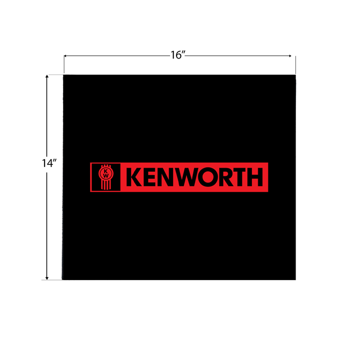 Kenworth Mud Flap 16 x 14 Matte Red | National Truck Parts