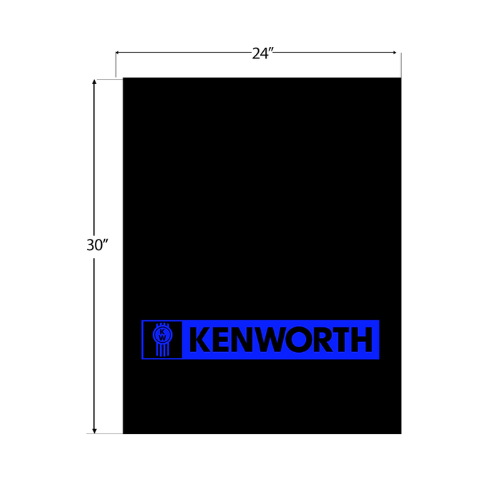 Kenworth Mud Flap 24 x 30 Matte Blue | National Truck Parts