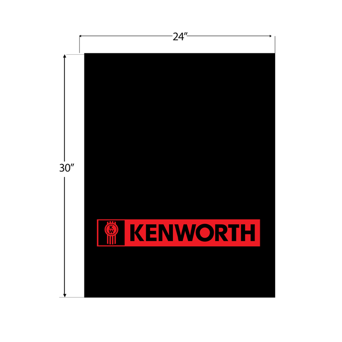 Kenworth Mud Flap 24 x 30 Matte Red | National Truck Parts