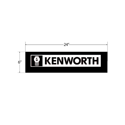 Kenworth Mud Flap 24 x 6 White | National Truck Parts