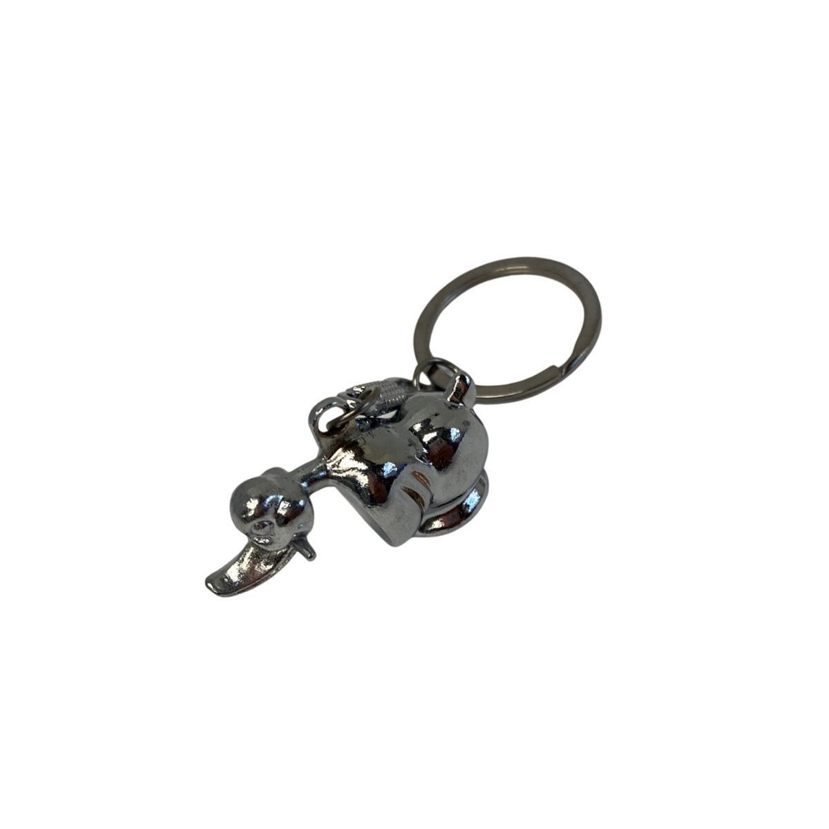 Metal Hood Ornament Keychain Chrome | Angry Duck | National Truck Parts