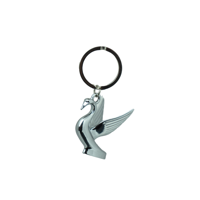 Metal Hood Ornament Keychain Chrome | Swan | National Truck Parts