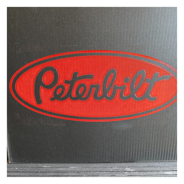 Peterbilt Mud Flap 16 x 14 Matte Red | National Truck Parts