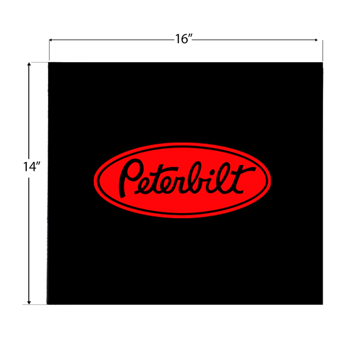 Peterbilt Mud Flap 16 x 14 Matte Red | National Truck Parts