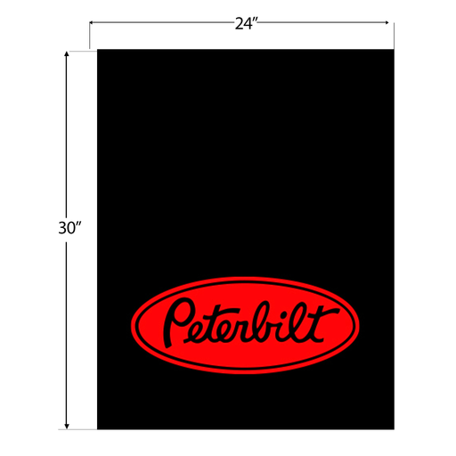 Peterbilt Mud Flap 24 x 30 Matte Red | National Truck Parts