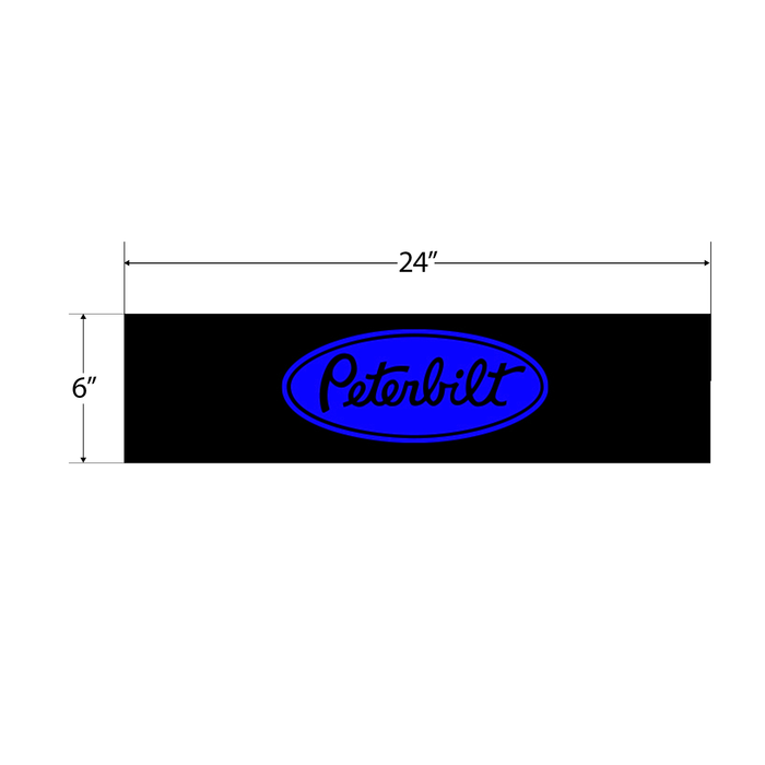 Peterbilt Mud Flap 24 x 6 Matte Blue | National Truck Parts